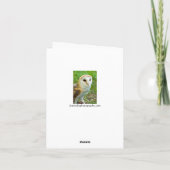 Remerciements Carte de voeux Barn Owl (Dos)