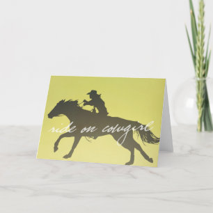 Remerciements Carte de voeux BARREL RACER