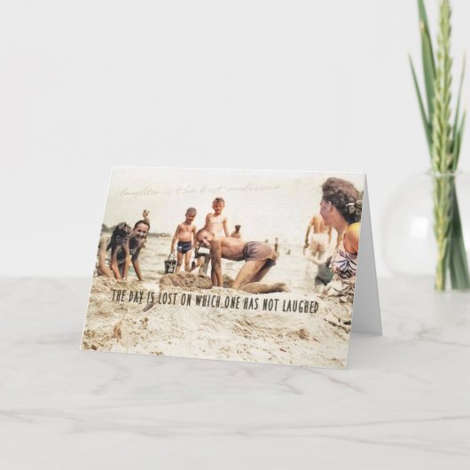 Remerciements Carte de voeux BEACH FROLICS (Devant)