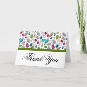 Remerciements Carte de voeux Bijoux/Merci bijoux