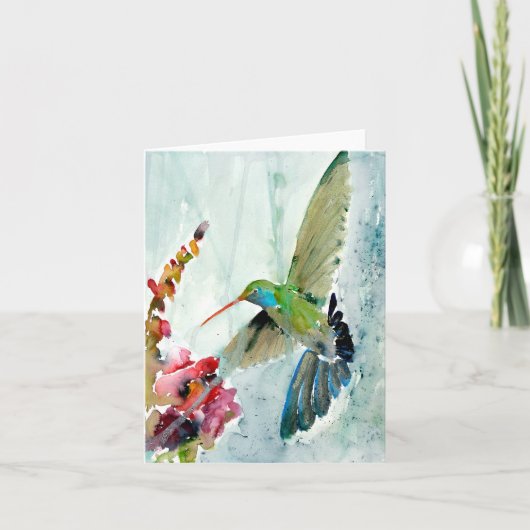 Remerciements Carte de voeux BLANK Hummingbird (Devant)