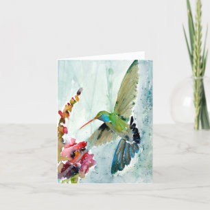 Remerciements Carte de voeux BLANK Hummingbird