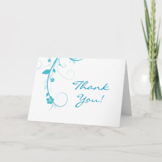 Remerciements Carte de voeux Blue Flower