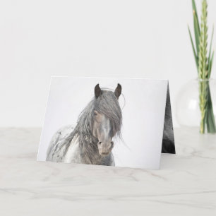 Remerciements Carte de voeux Blue Zeus Portrait Wild Horse