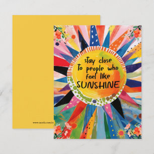 Remerciements Carte de voeux Boho Inspirational Sun Friendship