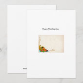 Remerciements Carte de voeux bon thanksgiving (Devant / Derrière)