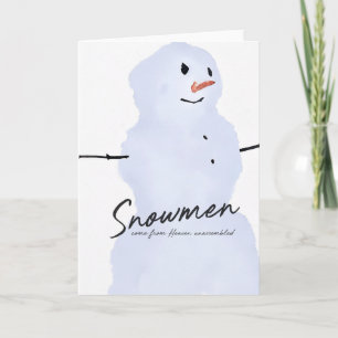 Remerciements Carte de vœux BONHOMME DE NEIGE SIMPLEMENT