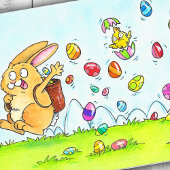 Remerciements Carte de voeux Bunny de Pâques