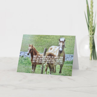 Remerciements Carte de voeux CELTIC PONIES