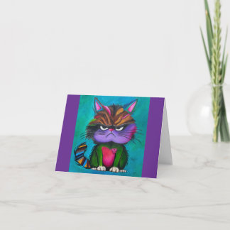 REMERCIEMENTS CARTE DE VOEUX CHAT GRINCHEUX