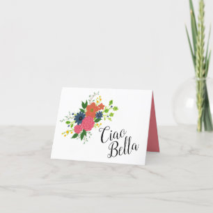 Remerciements Carte de voeux Ciao Bella.