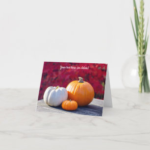 Remerciements Carte de vœux citrouilles d'automne