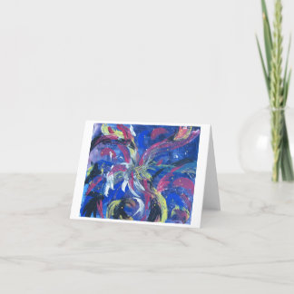 Remerciements Carte de voeux colorée en bleu !