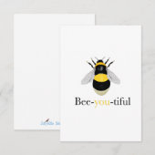 Remerciements Carte de voeux d'abeilles (Devant / Derrière)