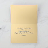 Remerciements Carte de voeux d'abondance de Thanksgiving (Intérieur)