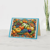 Remerciements Carte de voeux d'abondance de Thanksgiving (Devant)