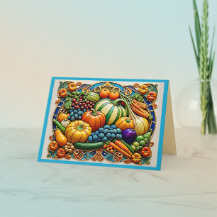 Remerciements Carte de voeux d'abondance de Thanksgiving