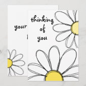 Remerciements Carte de voeux Daisy (Devant / Derrière)