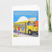 Remerciements Carte de voeux d'ange d'autobus (Devant)