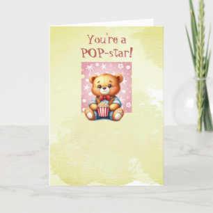 Remerciements Carte de vœux d'anniversaire avec un ours en peluc
