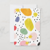 Remerciements Carte de voeux d'anniversaire colorée (Dos)