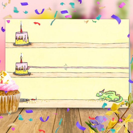 Remerciements Carte de voeux d'anniversaire de Chameleon