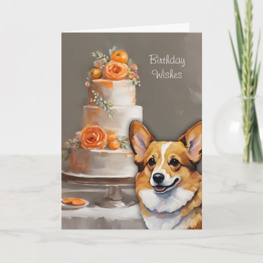 Remerciements Carte de voeux d'anniversaire de Corgi (Devant)