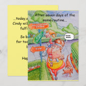 Remerciements Carte de voeux d'anniversaire pour un ami. (Devant / Derrière)