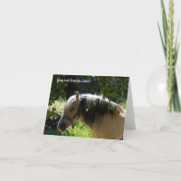 Carte de vœux de cheval de Fjord norvégien