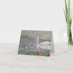 Remerciements Carte de voeux de cygne vierge