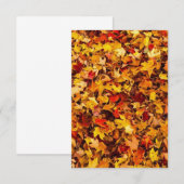 Remerciements Carte de vœux de feuillage d'automne (Devant / Derrière)