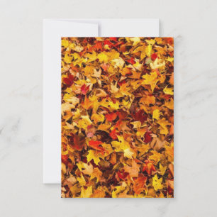 Remerciements Carte de vœux de feuillage d'automne