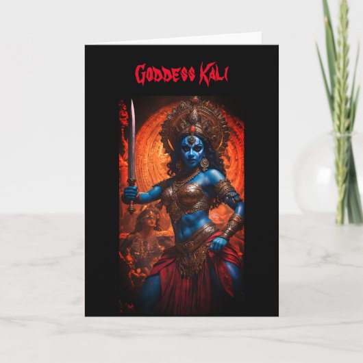Remerciements Carte de voeux de la déesse indienne Kali ! (Devant)