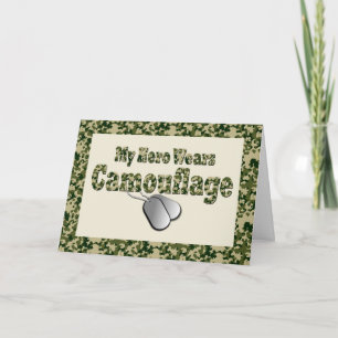 Remerciements Carte de voeux de la fête des vétérans pour un hér