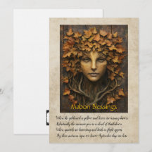 Carte de vœux de l'équinoxe d'automne Mabon