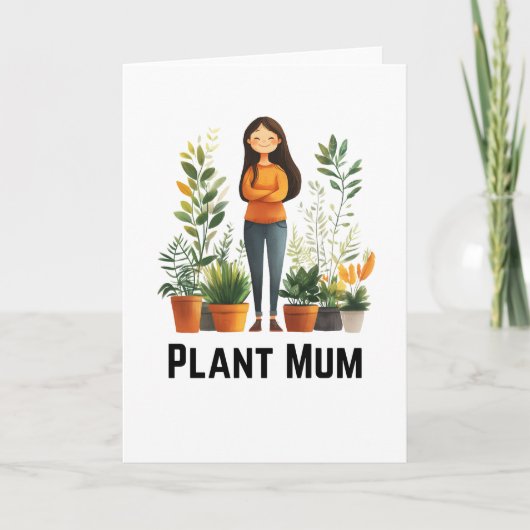 Remerciements Carte de voeux de maman plante (Devant)