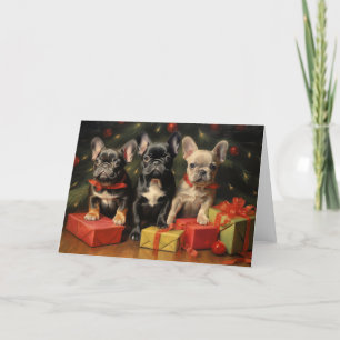 Remerciements Carte de voeux de Noël Bulldog 2