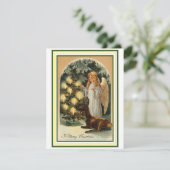 Remerciements Carte de vœux de Noël d'ange vintage (Debout devant)