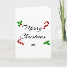 Carte de vœux de Noël de taille standard