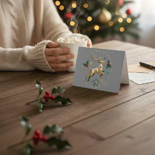 Remerciements Carte de vœux de Noël élégante multicolore avec re