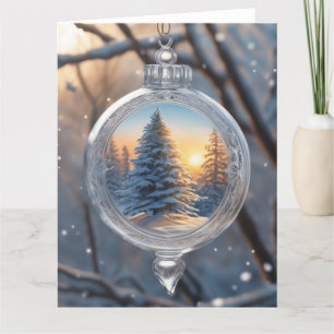 Remerciements Carte de voeux de Noël Ornament Crystal
