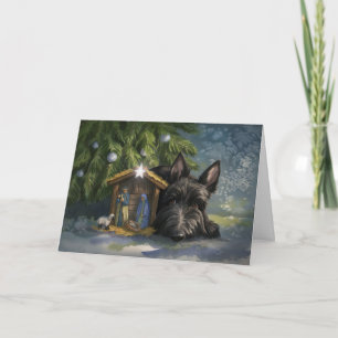Remerciements Carte de vœux de Noël Scottie Blessings
