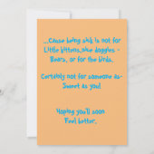 Remerciements Carte de vœux de rétablissement.  (Dos)