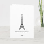 Remerciements Carte de voeux de Tour Eiffel (Dos)