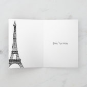 Remerciements Carte de voeux de Tour Eiffel (Intérieur)