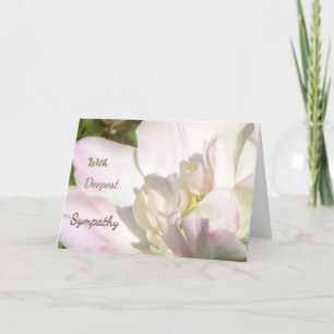 Remerciements Carte de voeux de Tulipe rose blanc