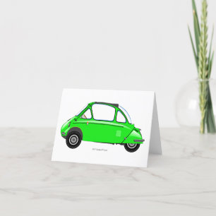 Remerciements Carte de voeux de voiture de bulle de Heinkel