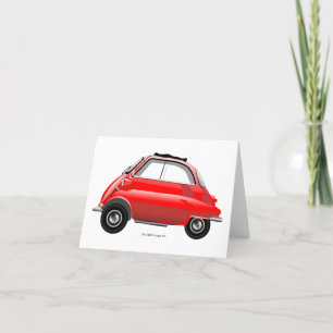 Remerciements Carte de voeux de voiture de bulle d'Isetta