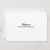 Remerciements Carte de voeux élégante (Dos)