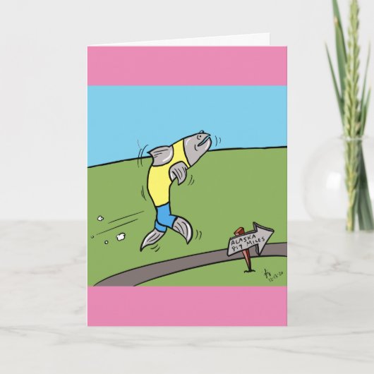 Remerciements Carte de voeux Exécution saumon (Devant)